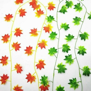 Dây lá giả dây lá phong nhân tạo dài 2m treo tường trang trí nội thất cầu thang, ban công, cửa sổ, quán cà phê, nhà hàng