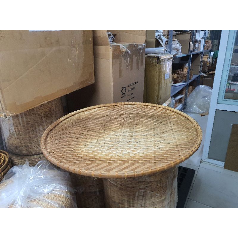 Mẹt tre, nia tre, ONGTRE viền mây 78cm dụng cụ nhà bếp, trang trí bánh, đựng thức ăn ( Nhận làm theo kích thước )