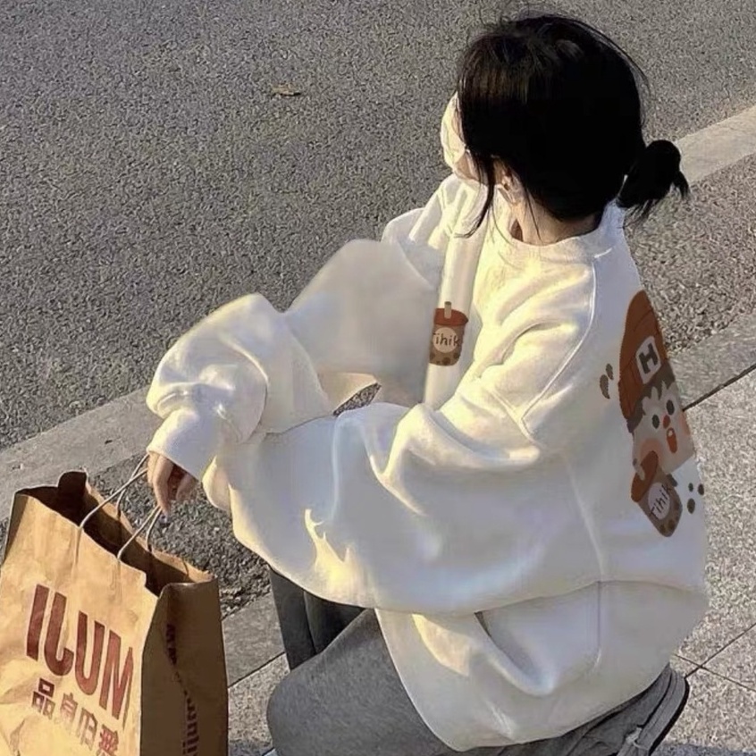 Áo Sweater Tihik Vintage Nam Nữ Xuongmayanhthu269👉 Nỉ Ngoại Dáng Rộng Cổ Tròn Hàn Quốc Unisex