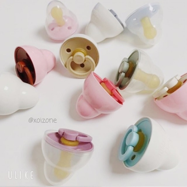 Ti Giả BIBS Đan Mạch Chính Hãng Cho Bé Kèm Nắp Trứng size 0- 6m và 6-18m bé nào cũng mê