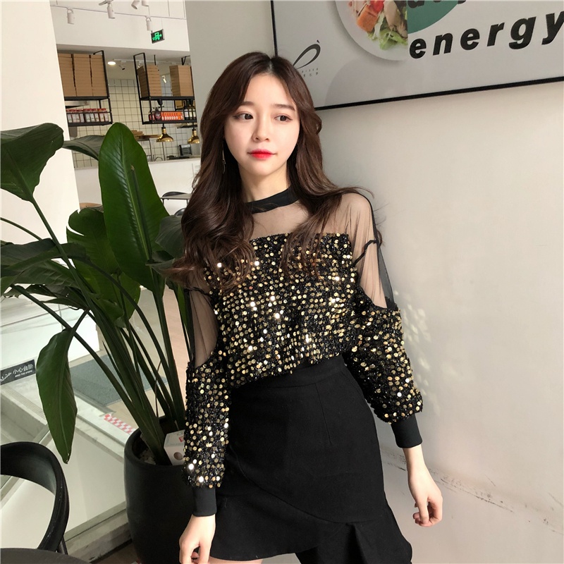 áo kim sa nữ pha ren vai dễ thương