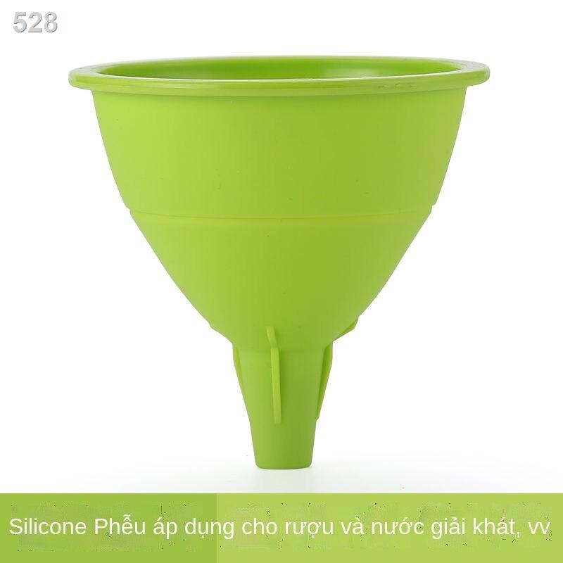 Papa Silica Gel Phễu Đa chức năng Bình rượu sành điệu vang Đồ dùng nhà bếp di động lọc Gia vị Dụng cụ đình