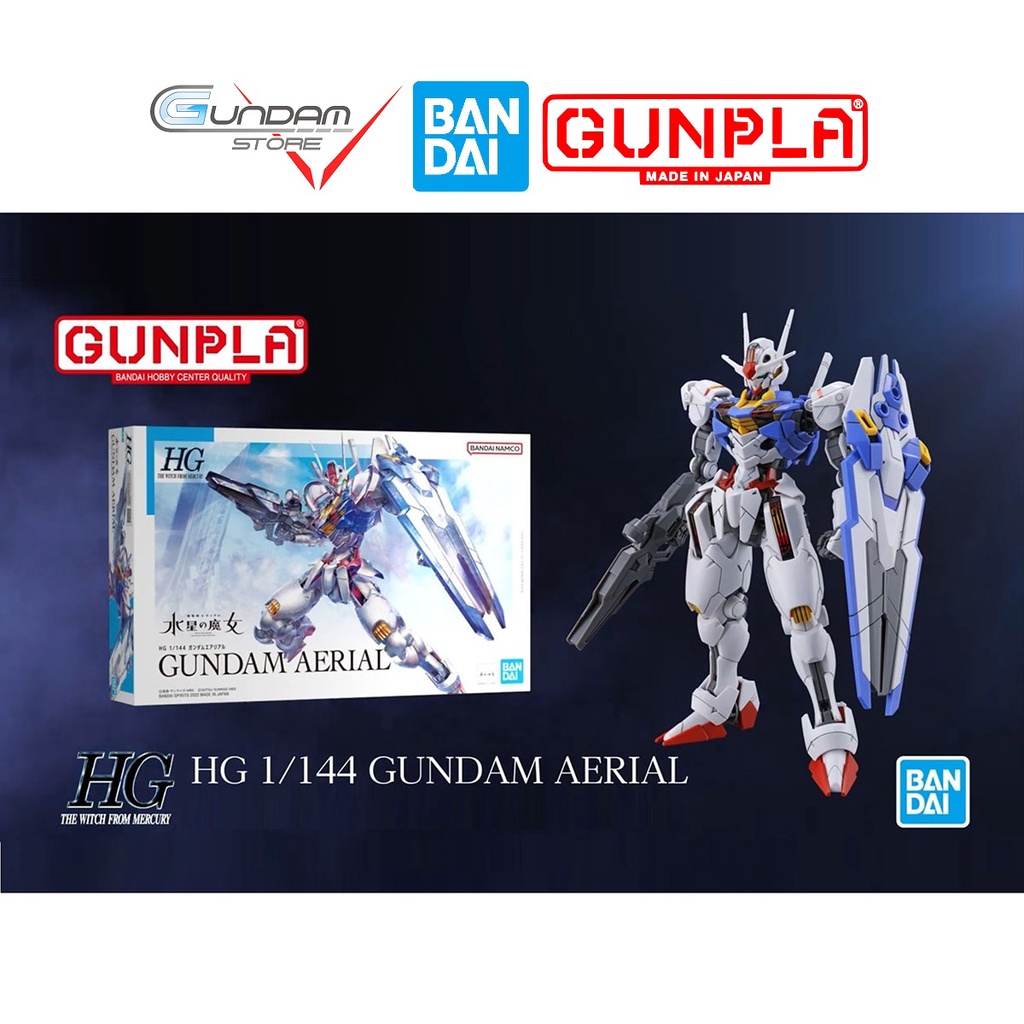 Mô Hình Gundam HG Aerial Bandai 1/144  Đồ Chơi Lắp Ráp Anime Nhật