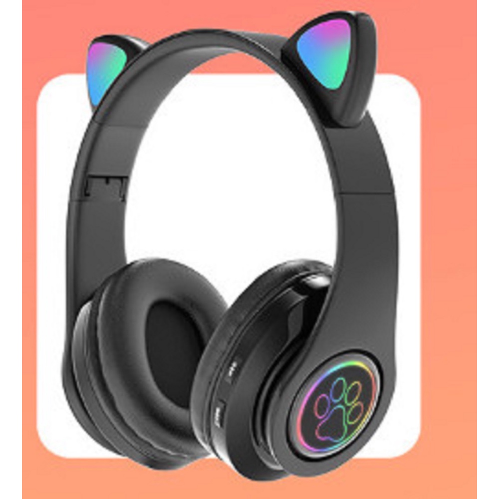 Tai Nghe Mèo Bluetooth Không dây có Đèn Led gập gọn