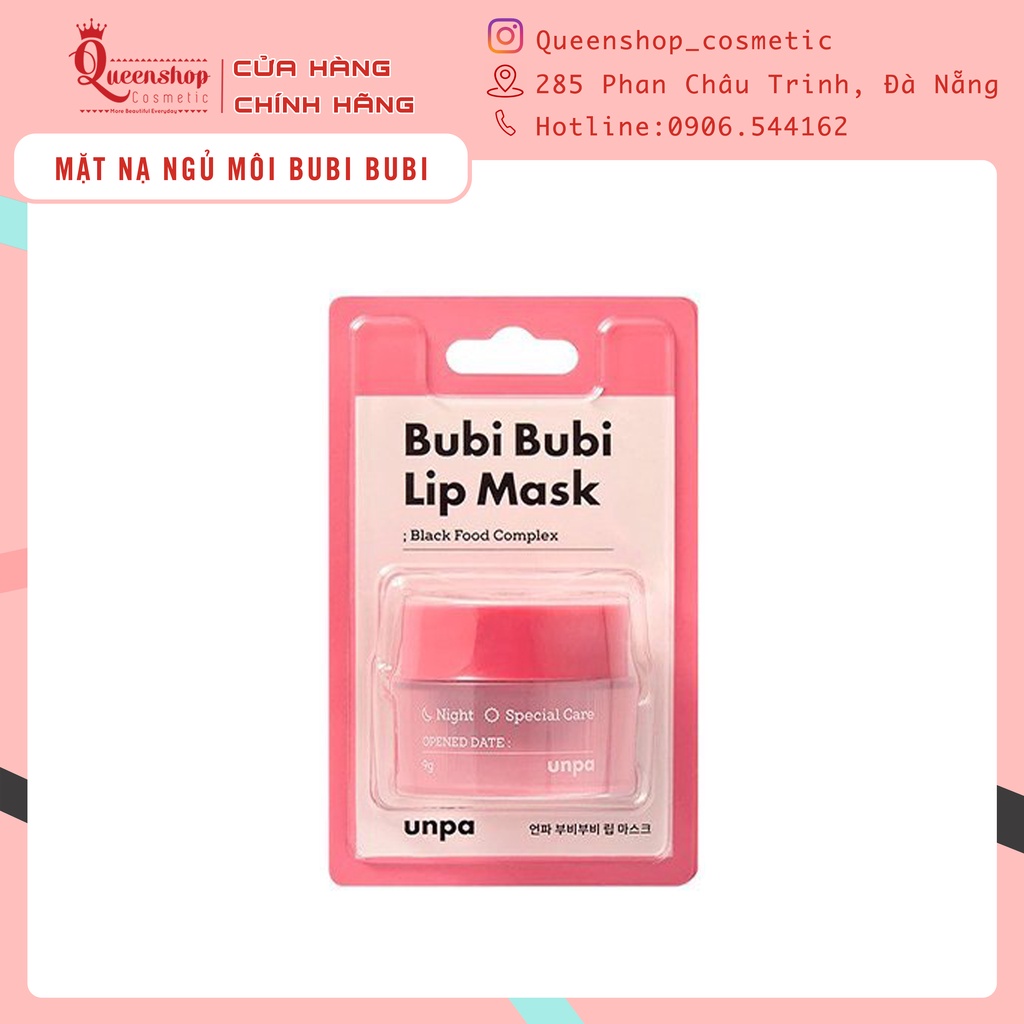 Mặt Nạ Ngủ Môi Dưỡng Ẩm Chống Lão Hóa Unpa Bubi Bubi Lip Mask 9g