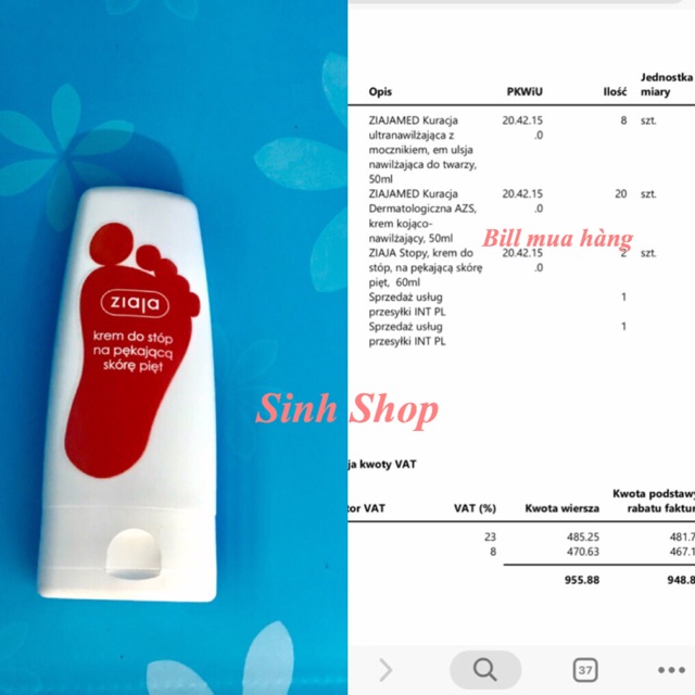 Kem Ngừa Nứt Nẻ Gót Chân Zia hàng nội địa Balan