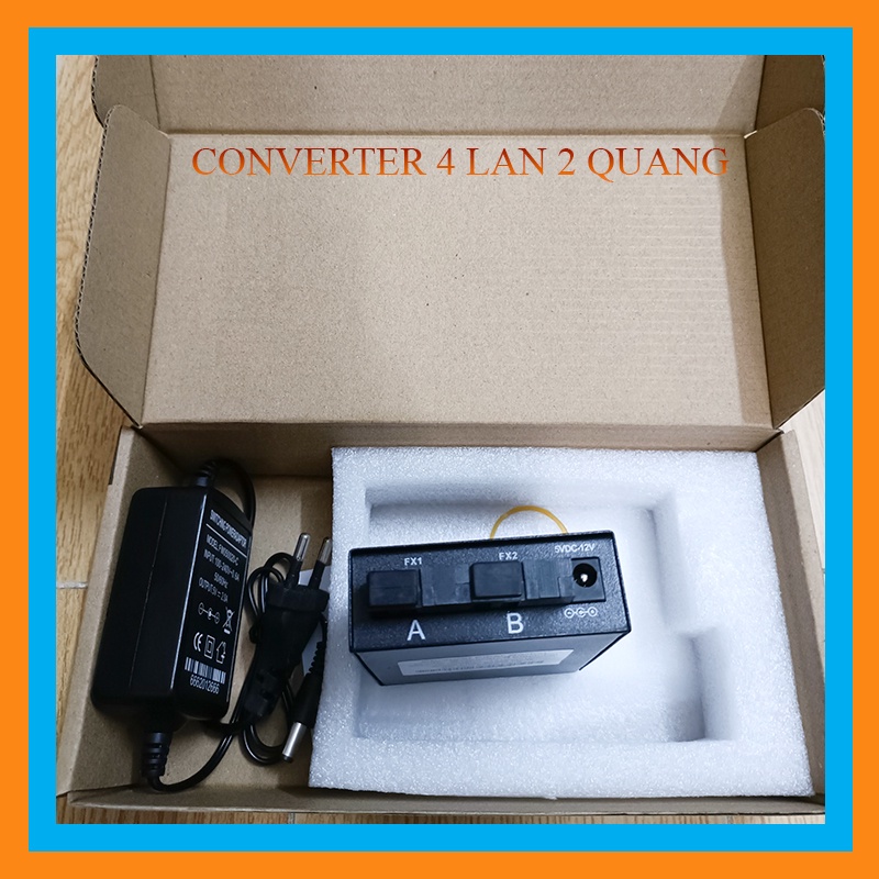 Converter quang điện 2 Quang 4 LAN