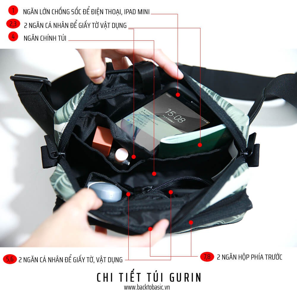 Túi bao tử - Túi đeo hông cao cấp Back To Basic - GURIN KAGE [bản giới hạn] chống thấm tốt, nhiều ngăn | BigBuy360 - bigbuy360.vn