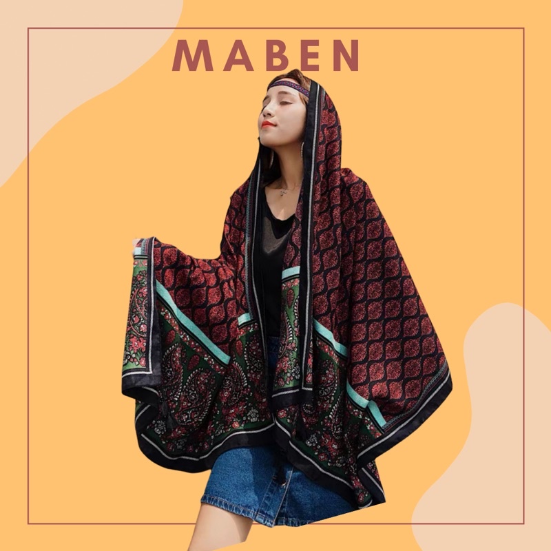 Khăn choàng du lịch che nắng Khăn choàng bohemian - Maben