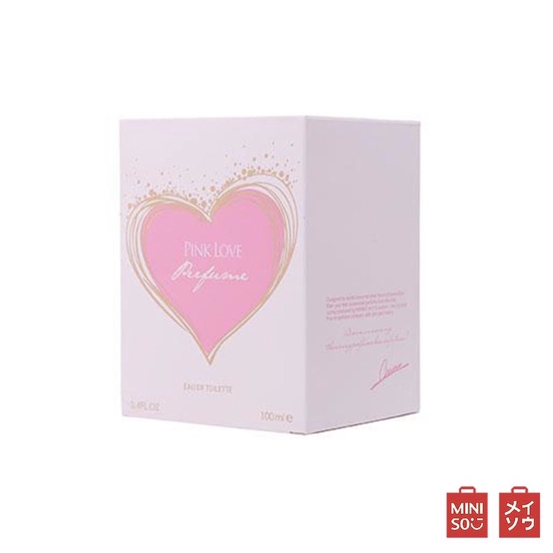 MINISO Pink Love Perfume Japan:Nước hoa tình yêu mầu Hồng,Hương thơm quyến rũ,lưu hương lâu,lọ to 100ml