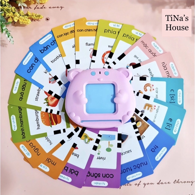Máy đọc thẻ FlashCard song ngữ Anh Việt cho bé - TiNa’s House