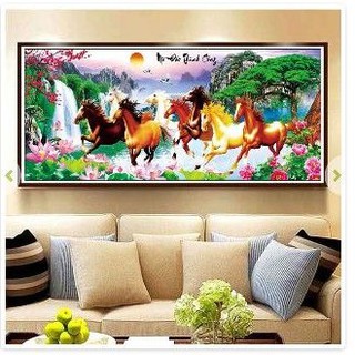 TRANH THÊU CHỮ THẬP thêu kín cả nền MÃ ĐÁO THÀNH CÔNG MN0080 (180×80) MN0079 - 150x70 , MN0081 - 200x90