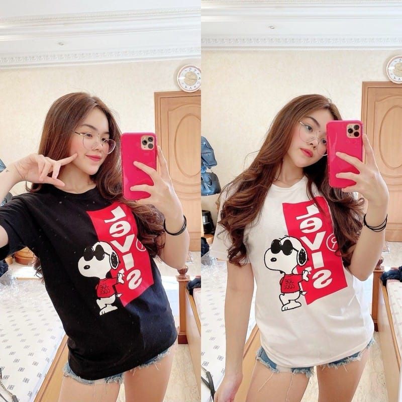 Áo Thun Tay Ngắn In Hình Snoopy Levis