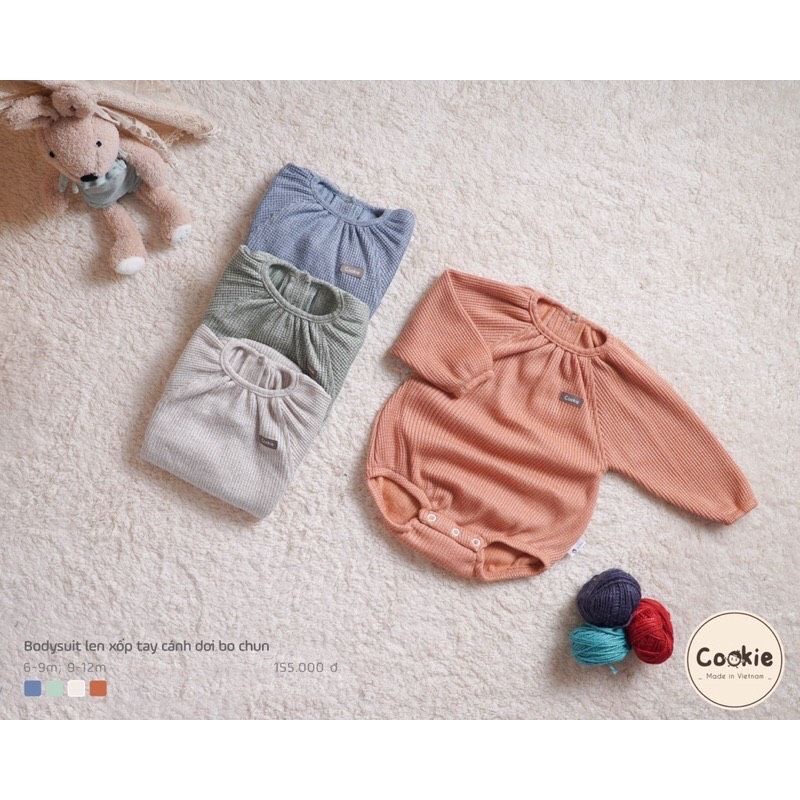 Cookie - Bodysuit chất len xốp cho bé trai, bé gái từ 3m đến 12m