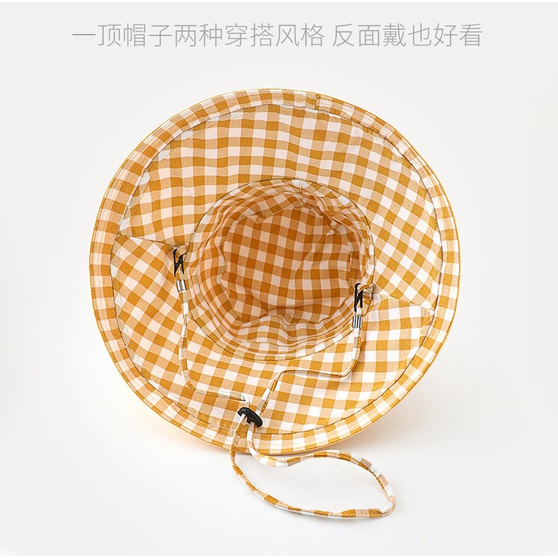 Mũ chống nắng ngoài trời vành rộng dành cho bé , mũ hai mặt phải cho bé ,nón cho bé 2-8 tuổi