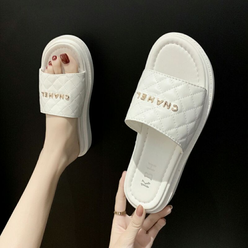 Dép Nữ Quai Ngang Đế Bánh Mì PU 3P Sang Chảnh Siêu Êm Da Mềm Đế Xịn Đi Cực Thích