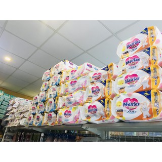 Tã/Bỉm Merries dán/quần nội địa Nhật đủ size NB96/S88/M68/L58/XL44