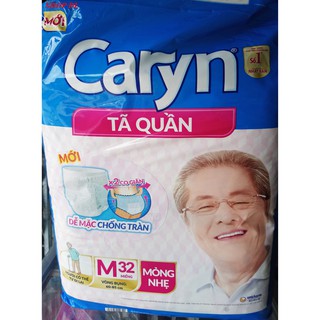 Tã quần mỏng nhẹ Caryn M32 (mẫu mới) tiết kiệm hơn - 1 gói 32 miếng (vòng bụng 60 - 85cm)