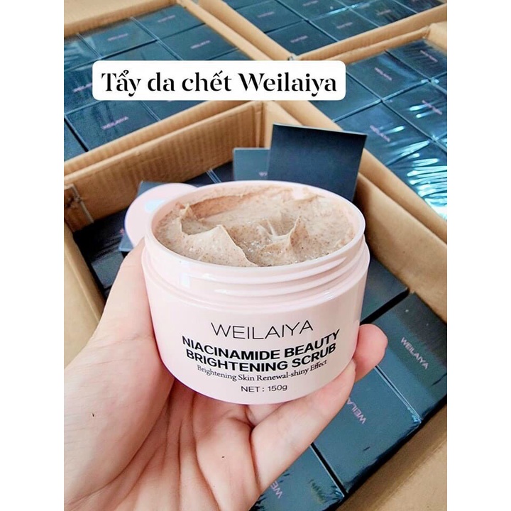 Tẩy da chết toàn thân Weilaiya Niacinamide Brightening Scrub