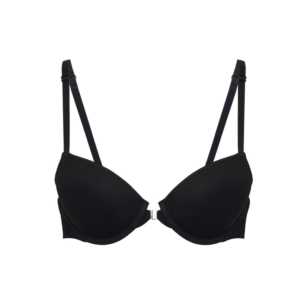 Áo ngực nữ Marguerite Paris 23076 cúp chéo màu đen, mút dày siêu nâng ngực tạo khe