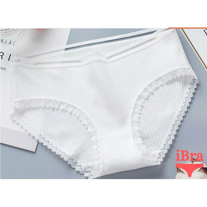 Quần lót nữ Cotton tăm cạp viền kháng khuẩn Nhật Bản chất co giãn SQ08