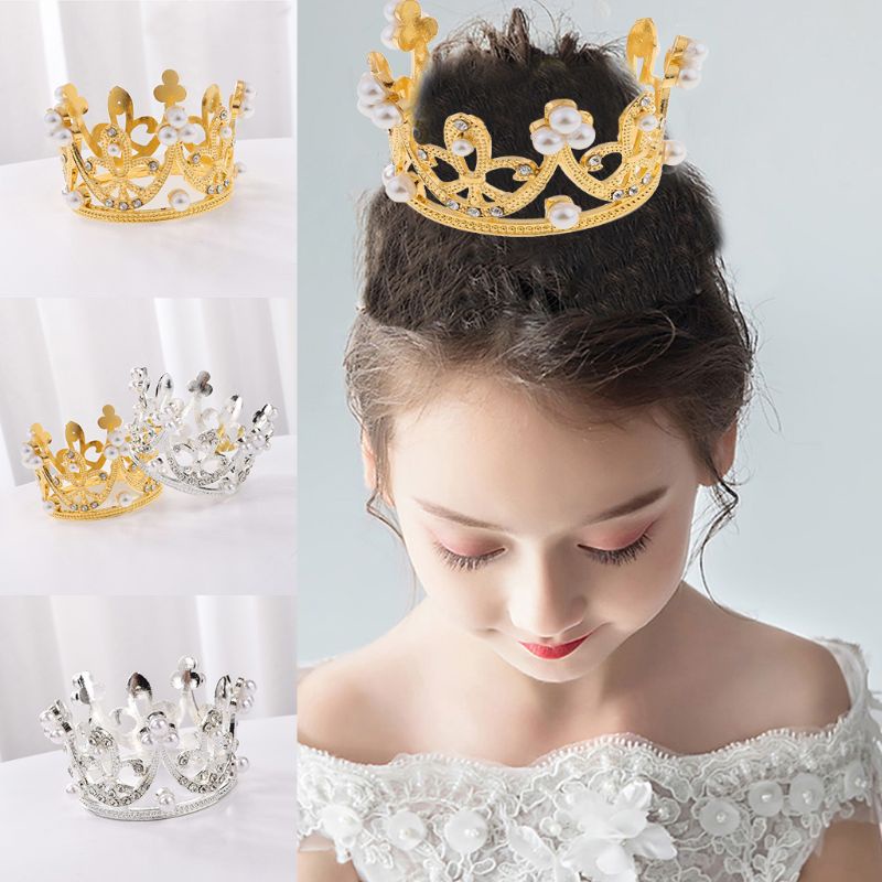 Vương Miện Mini Đính Đá Và Ngọc Trai Xinh Xắn