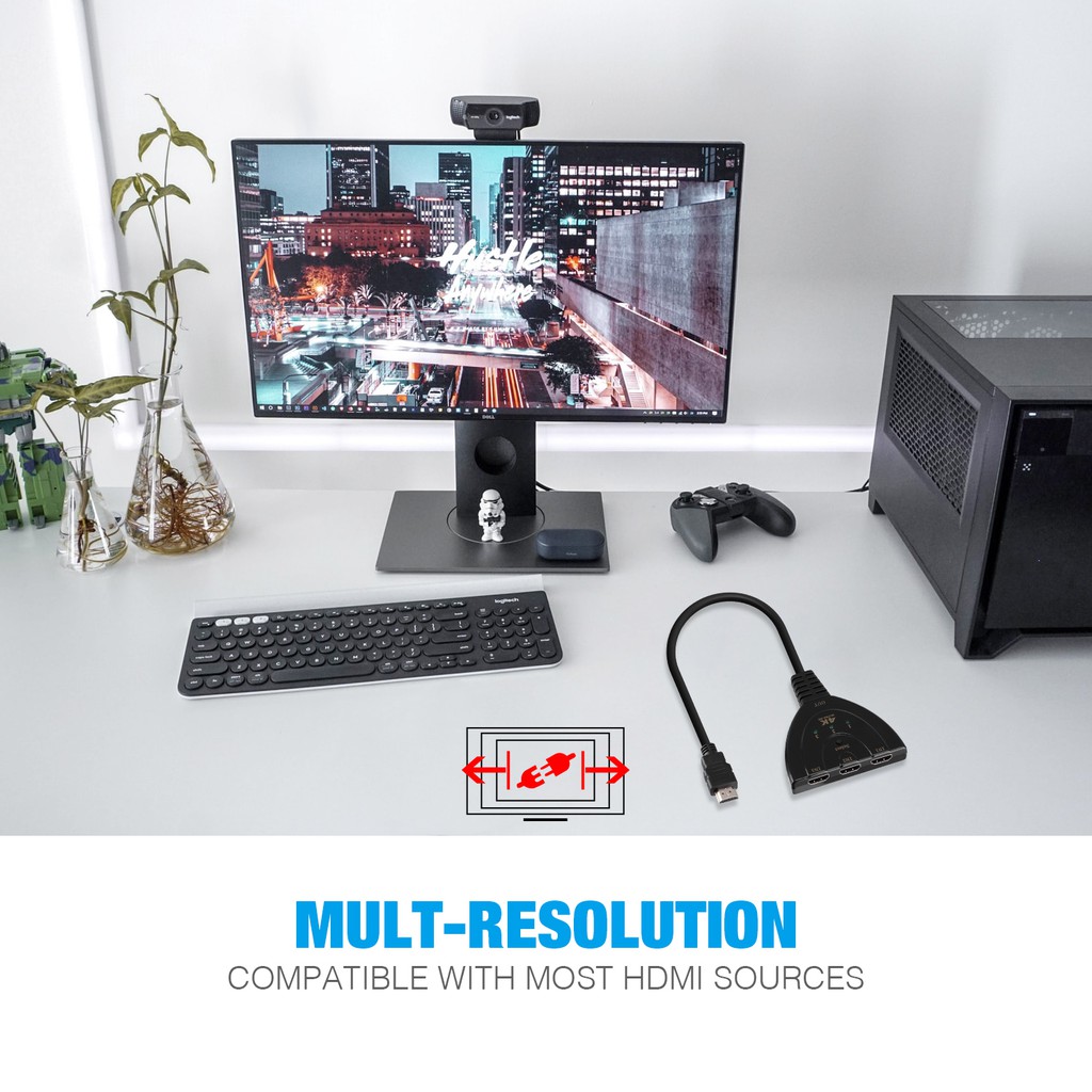 Bộ Chia 3 Cổng Hdmi 4k Ultra Hd 3 Cổng Cho Hdtv / Pc | BigBuy360 - bigbuy360.vn