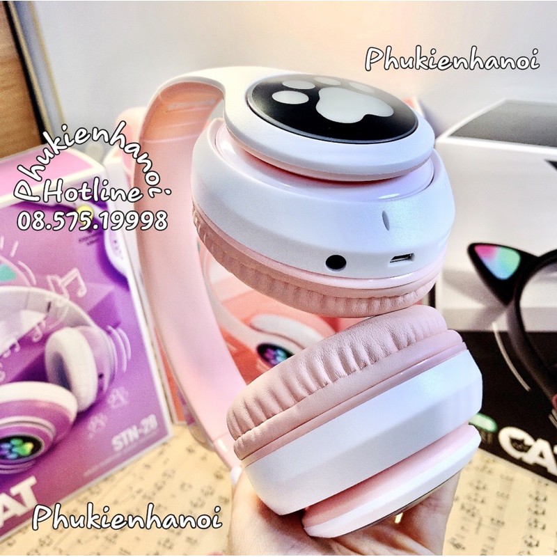 Tai Nghe Không Dây, Chụp Tai Mèo STN-28, Bluetoth 5.0, Có mic đàm thoại | BigBuy360 - bigbuy360.vn