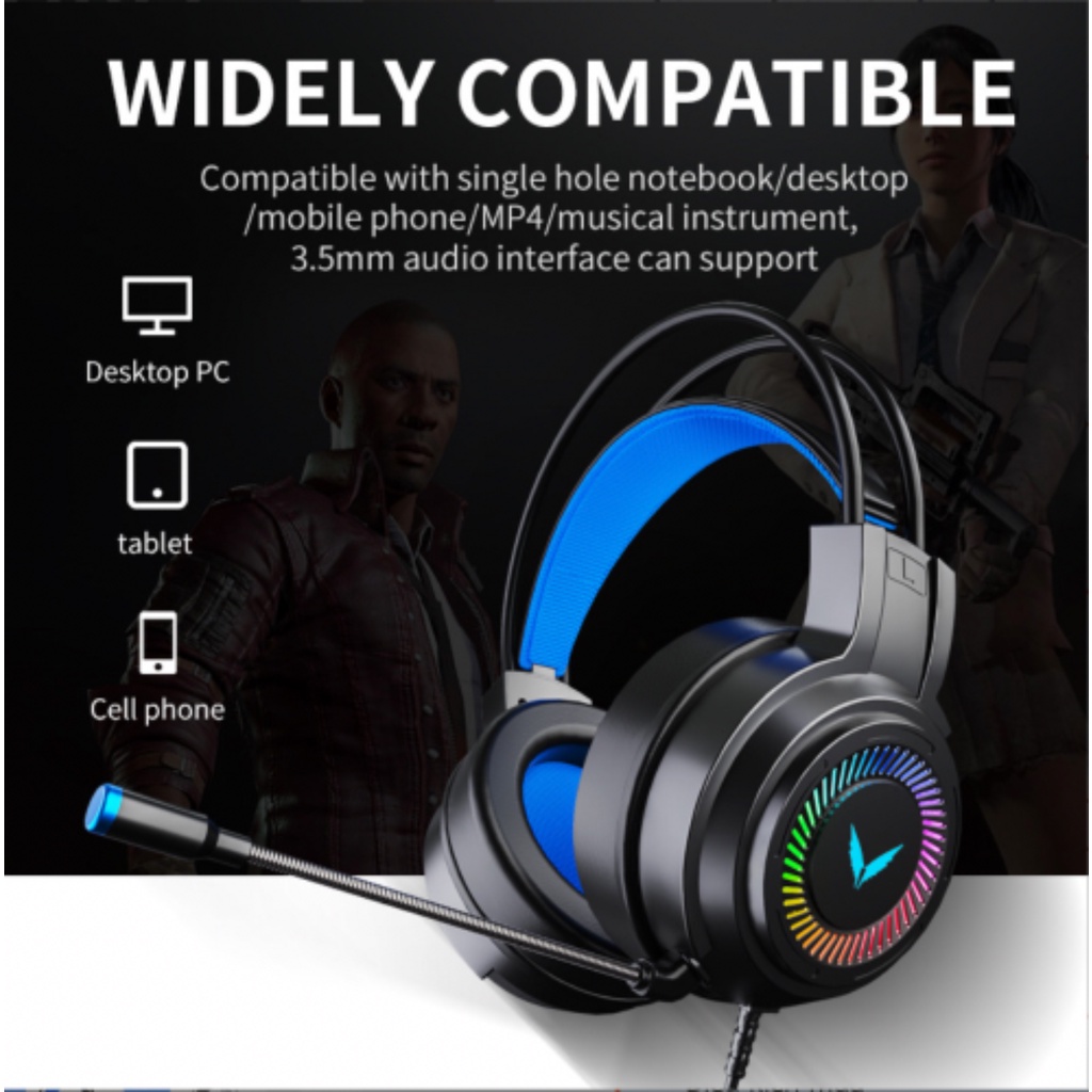 [Đen-Hồng] Tai Nghe Gaming G58 Giả Lập 7.1 Nhiều Màu Màn Loa Cực Lớn 50mm