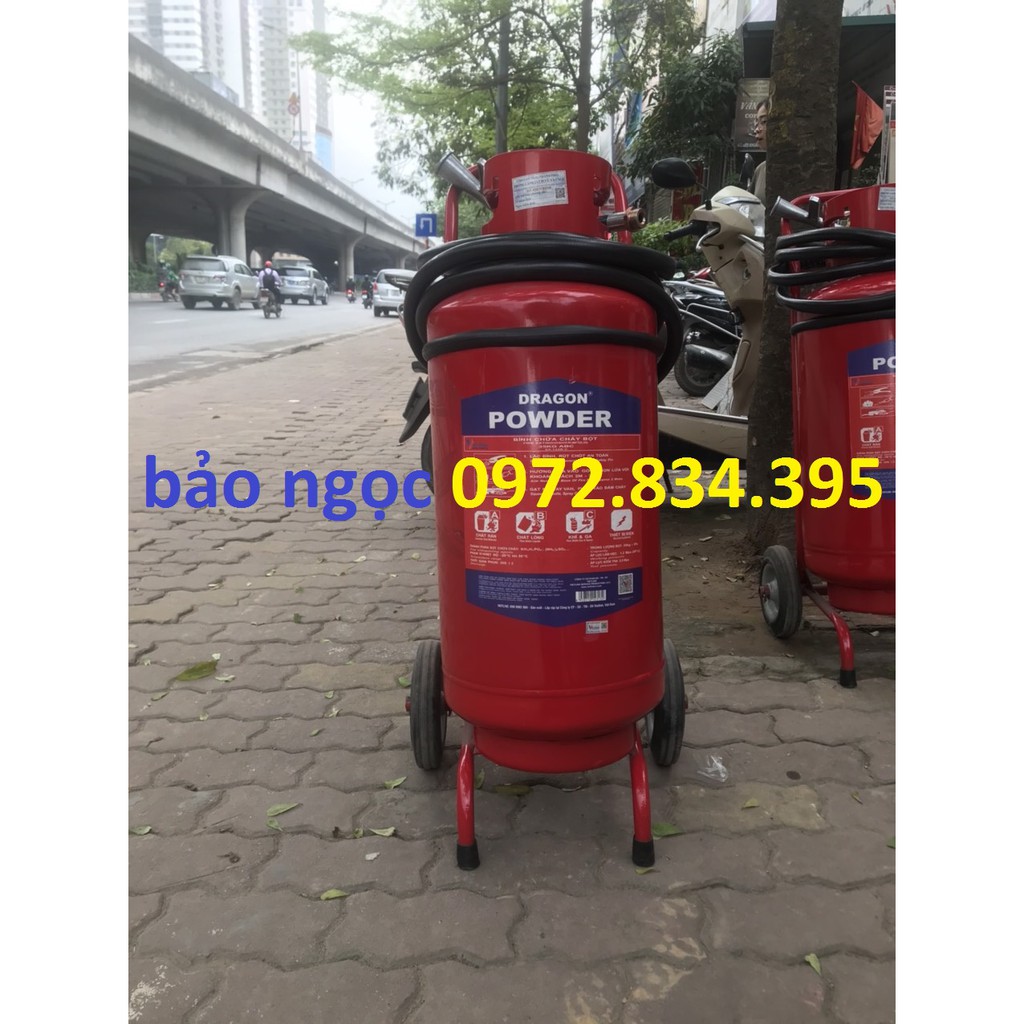 Bình chữa cháy xe đẩy Dragon Powder ABC 35kg, MFTZL35