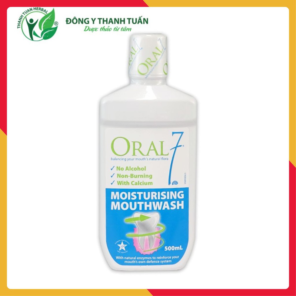 Nước súc miệng giữ ẩm Oral7 Moisturising Mouthwash - Nhập khẩu từ Anh Quốc