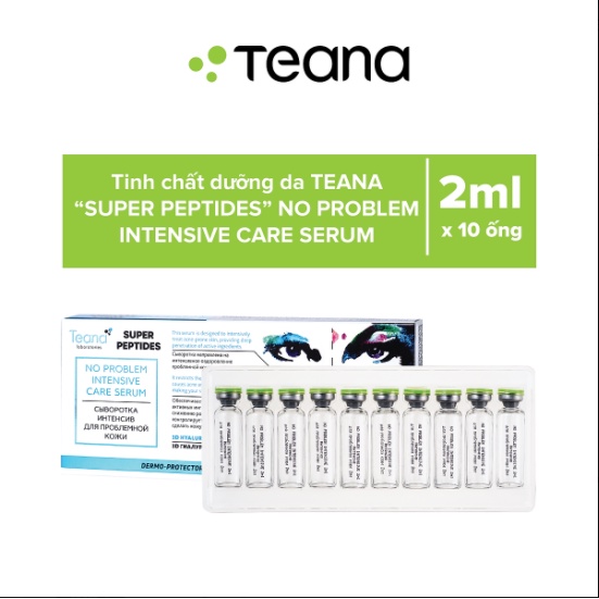 Tinh chất dưỡng da giảm và ngừa mụn ẩn, mụn viêm TEANA “Super Peptides” No Problem Intensive Care Serum 10ml/20ml