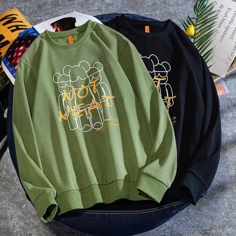 Áo sweater GẤU 194 vải thu đông co dãn, dày dặn mềm mịn form rộng phong cách Unisex - Not Neat | BigBuy360 - bigbuy360.vn