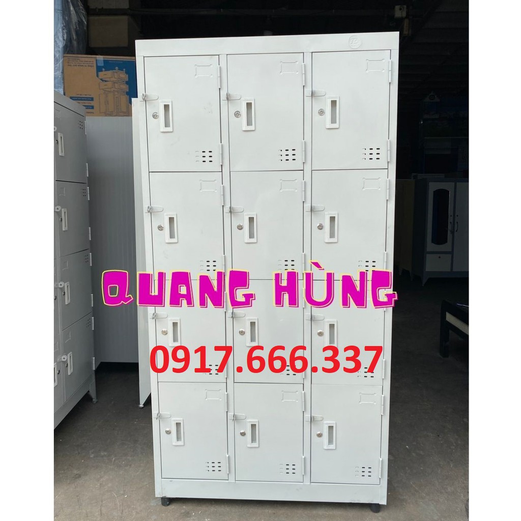 Tủ hồ sơ locker sơn tĩnh điện 12 cửa cao cấp dành cho văn phòng giá rẻ