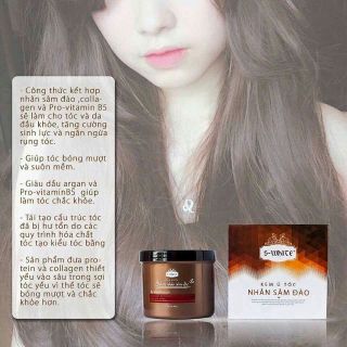 Bộ dầu gội, ủ tóc nhân sâm đào