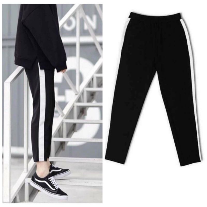 Quần jogger nam 1 sọc ống suông 40kg - 97kg