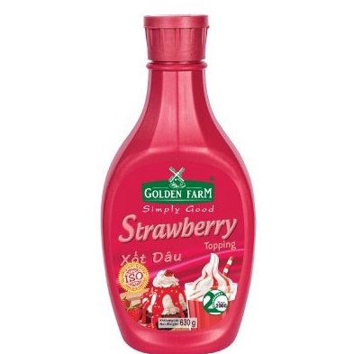 Sốt Topping Dâu / Chocolate / Caramel Golden Farm 630g (Chai)