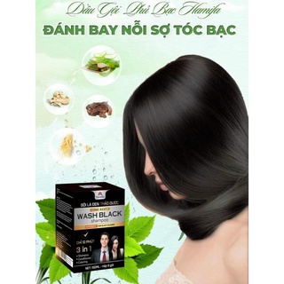 Dầu gội phủ bạc hamifa dầu gội thảo dược nhuộm tóc-hộp 6 gói