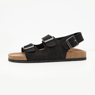 Sandal nữ quai ngang đế trấu cao cấp KAMONG BM004BL