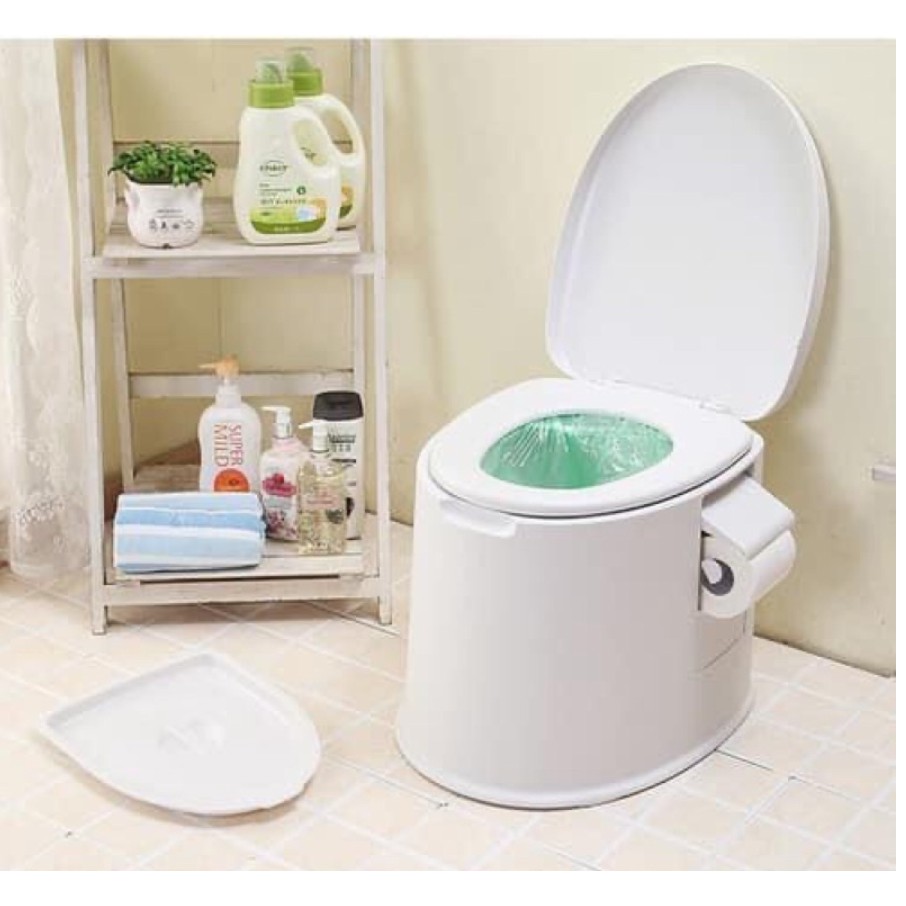 [CHÍNH HÃNG] Bô vệ sinh di động cho người già, ốm, khuyết tật, có quai xách, như toilet thông thường, xuất xứ Trung Quốc