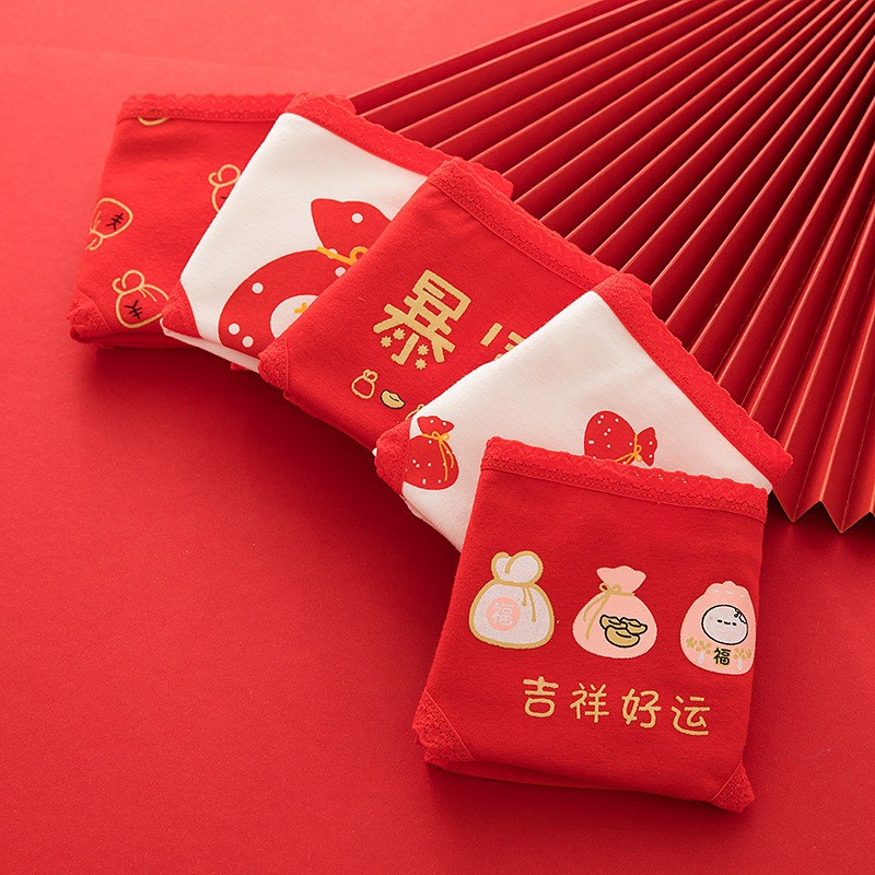 Quần Lót Nữ ❤️FREESHIP❤️ Quần Cotton Nữ tông đỏ trẻ trung tôn dáng gợi cảm❤️ Quần Lót Nữ phối viền ren điệu đà mã L158