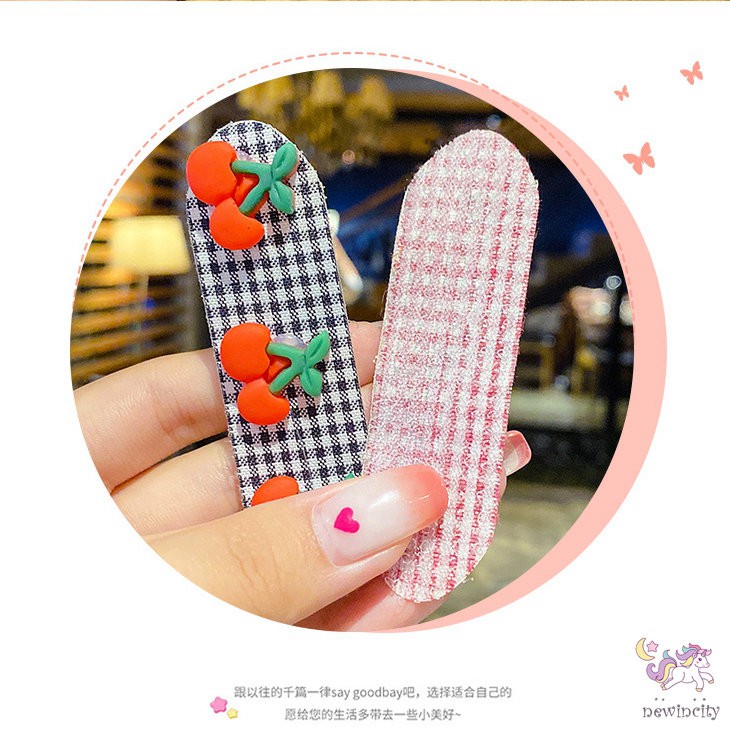 Kẹp tóc kiểu khóa dán phong cách hoạt hình thời trang Hàn Quốc đáng yêu cho bé gái