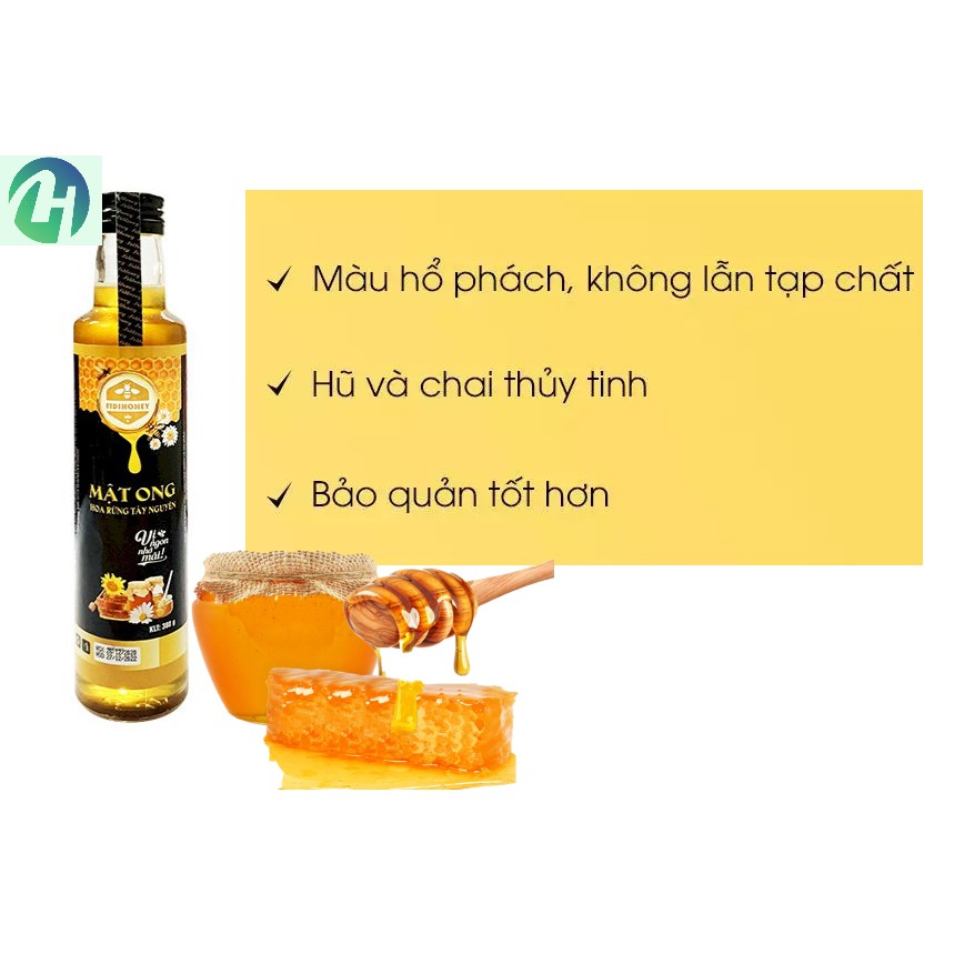 Fidihoney_5 Chai Mật Ong Hoa Rừng (380Gr) + 5 Lọ Mật Ong Hoa Xuyến Chi (200Gr)