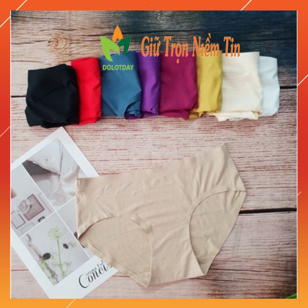 COMBO 5 Quần Lót Nữ Trơn - Quần Lót Su Đúc Thun Lạnh Không Đường May LOTNU03
