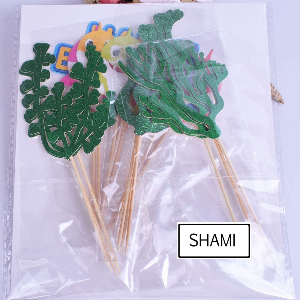 Bộ 16 mô hình cá mập trang trí bánh kem xinh xắn
