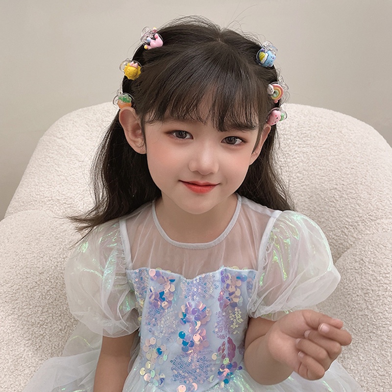 Kẹp Tóc Họa Tiết Hoạt Hình Bằng Acrylic Phong Cách Hàn Quốc Xinh Xắn Dành Cho Trẻ