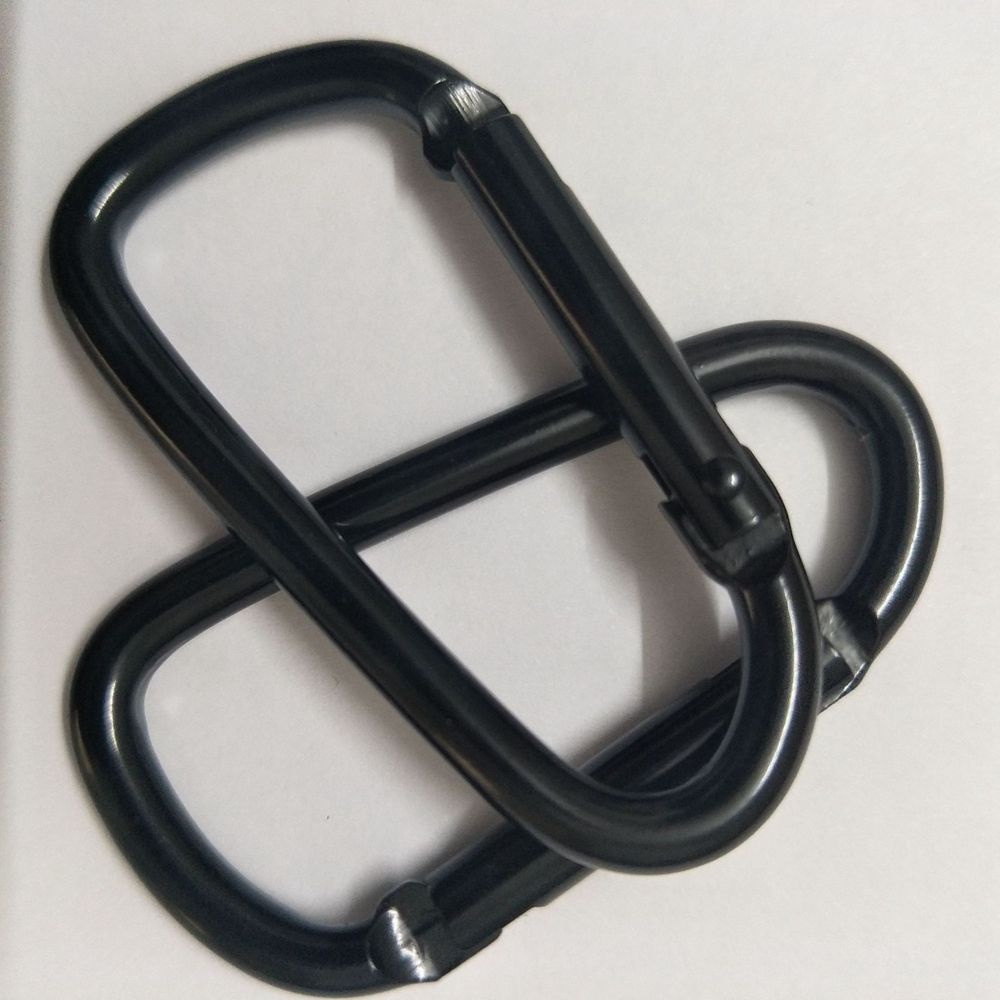 Bộ 1 / 5 / 10 móc khóa bằng hợp kim nhôm màu đen dùng cho các hoạt động thể thao ngoài trời
