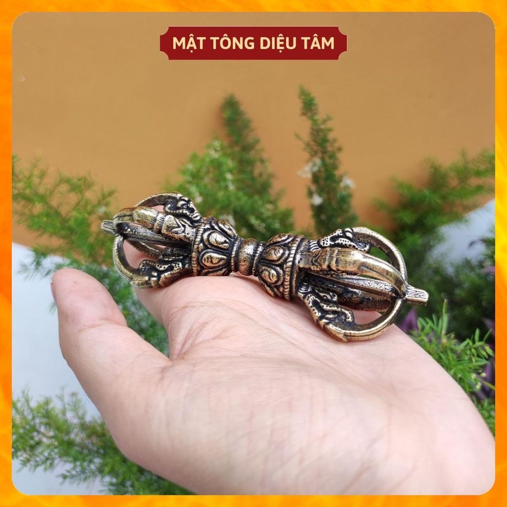 Chày kim cang chuỳ kim cương may mắn pháp khí mật tông phong thuỷ cầu bình an sức khoẻ chùy to 13cm