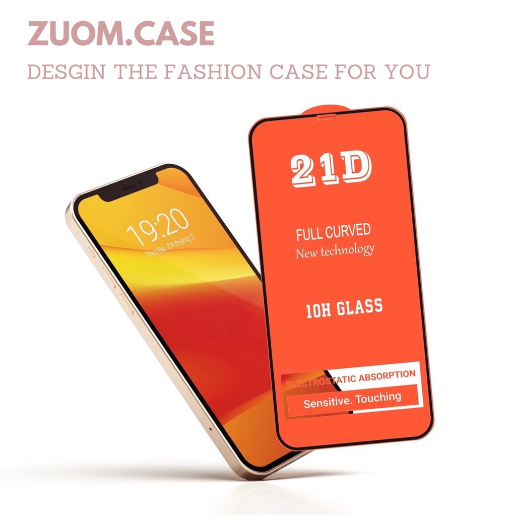 Kính cường lực iphone 21D  full màn 6/6plus/6s/6splus/7/7plus/8/8plus/x/xs/11/12/13/pro/max/promax
