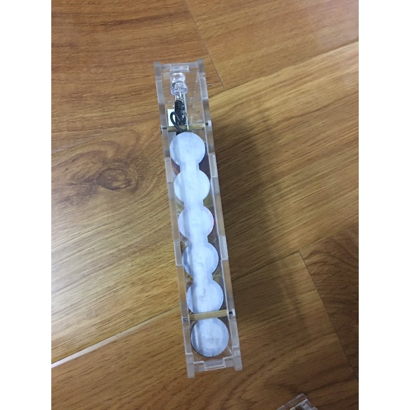 Box sạc dự phòng mica 6 cell QC3.0 trong suốt không pin